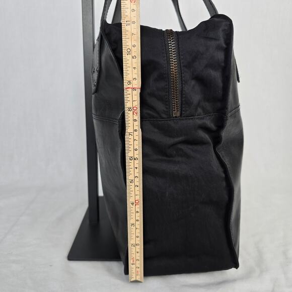 Adidas Leather & Cotton Satchel Bag Black T04TDWM900057 - Picture 13 of 16